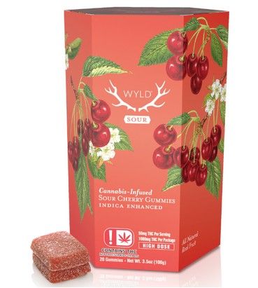 WYLD SOUR CHERRY GUMMIES 1000MG