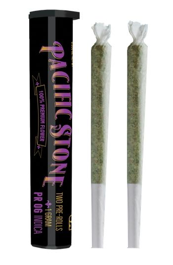 Pacific Stone Preroll 0.5g Indica Wedding Cake 2-Pack 1.0g