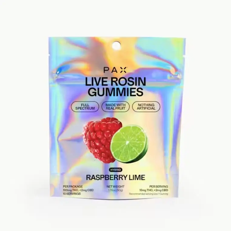 Pax - Raspberry Lime Live Rosin - Gummies - 100mg