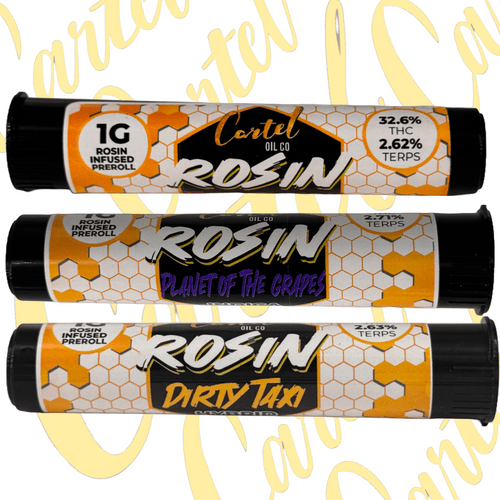 Cartel Oil Co - Rosin Infused Pre-Roll | Indica | Garlic Mintz x Meat Breath 1.2g