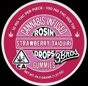 3 Bros | Rosin Drops | 100mg THC - 10pk | Strawberry Daiquiri