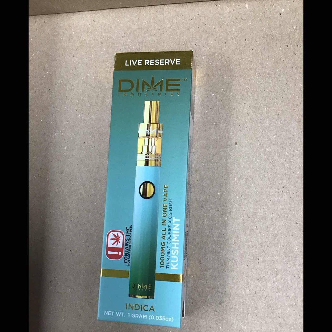 Kush Mint Dime Disposable Live Resin 1g