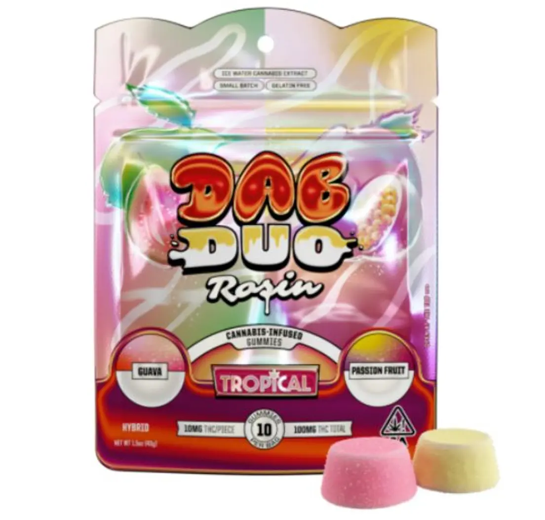 ABX - Guava + Passion Fruit Dab Duos Rosin Gummies - 100mg