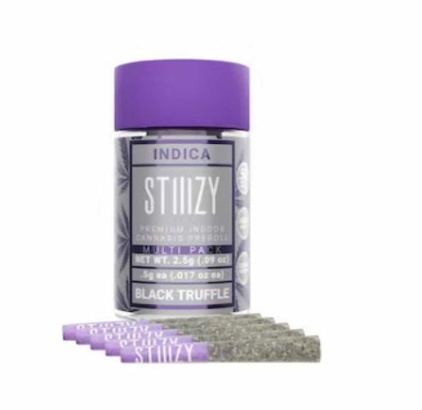 [STIIIZY] NAKED 5pk Preroll - 2.5g - Black Truffle