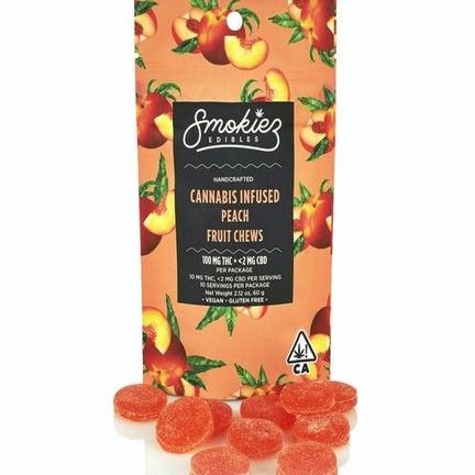 Peach 100mg THC Fruit Chews