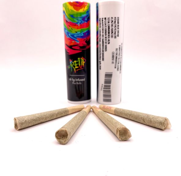 4g Blue Dream (Sativa) 4-Pack Diamond Infused Prerolls - The Re-Up