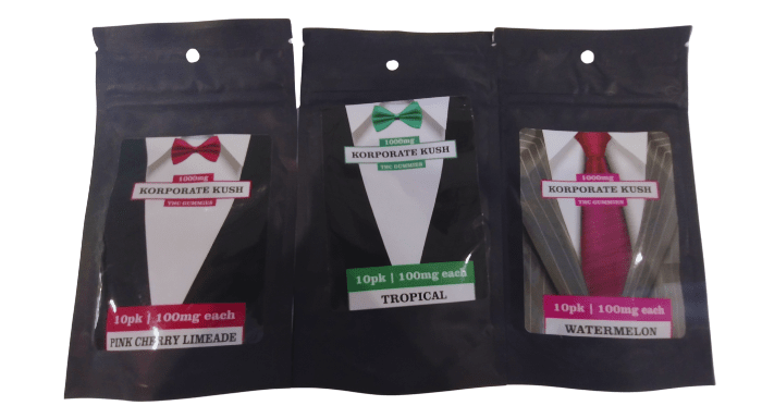 Korporate Kush 1,000mg Gummies - Strawberry