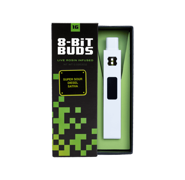 8 Bit Buds - Live Rosin AIO - 1g - Super Sour Diesel