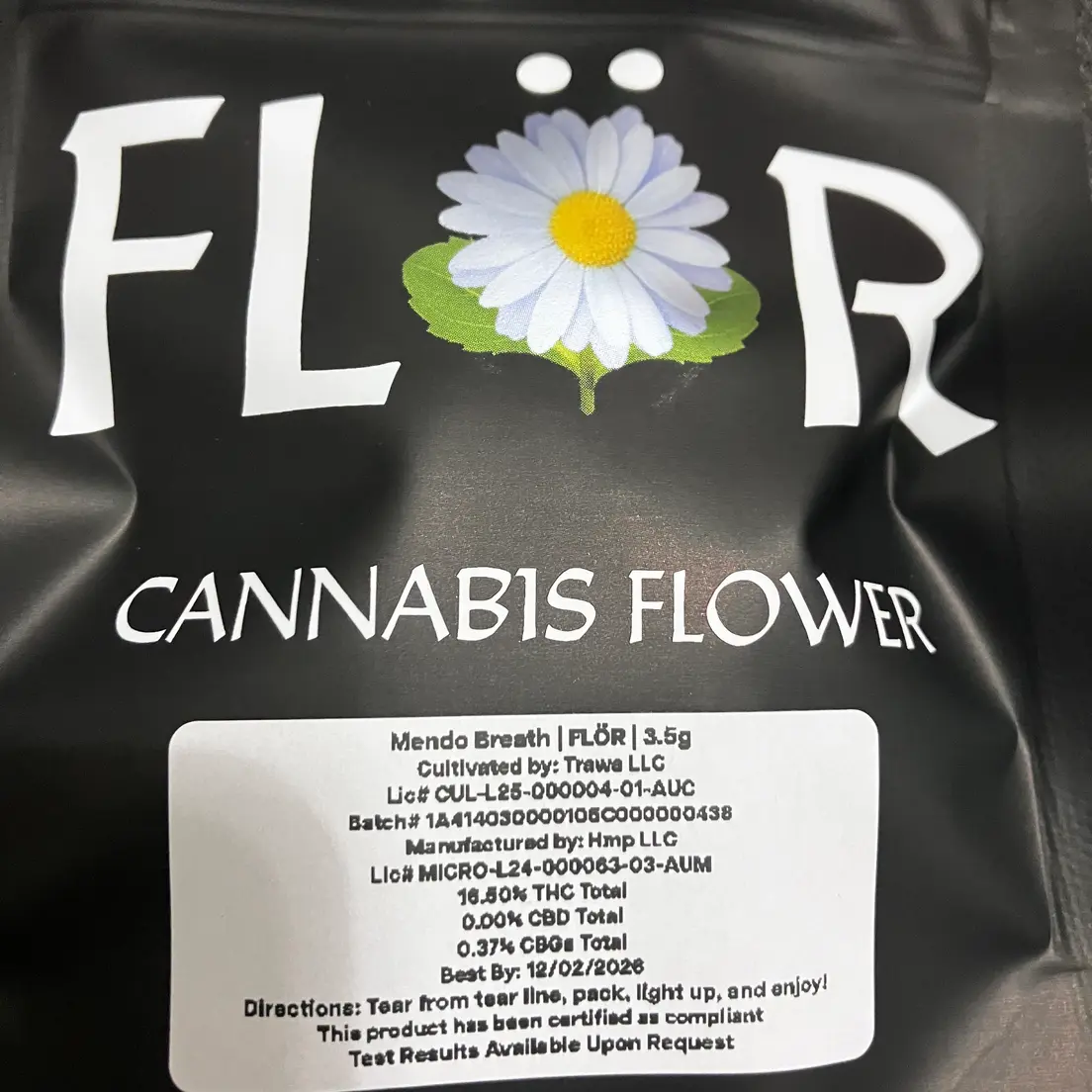 Flor - Mendo Breath, 3.5 grams