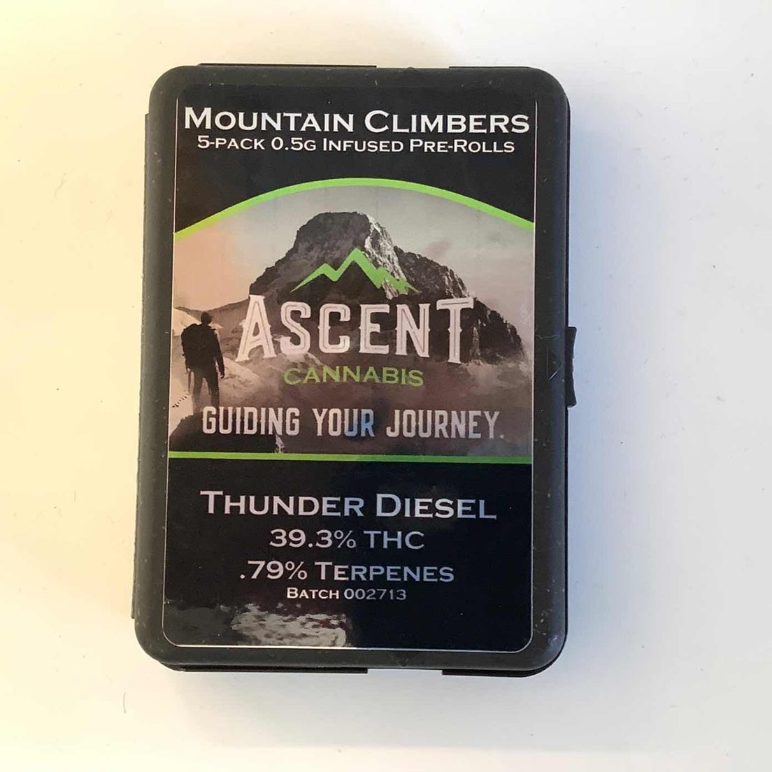 Ascent .5g/5pk Infused Prerolls Mountain Climbers Thunder Diesel