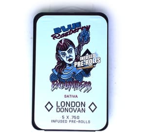 Pre Rolls | Infused | London Donovan | 5 Pack | 0.75G x 5 | Blue Raspberry | Sativa | $25.00