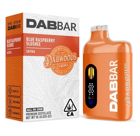 Dabwoods | AIO Vape | 1g | Distillate Dab Bar | Blue Raspberry