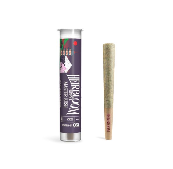 Heirbloom by CBX- Master Kush Preroll .75g (I)