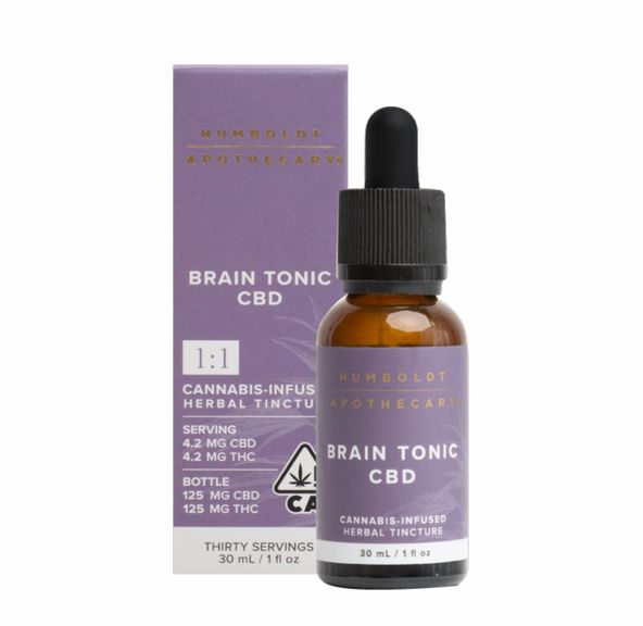 Humboldt Apothecary 125 mg CBD 125 mg THC Brain Tonic CBD 1:1 1oz Tincture $60.23
