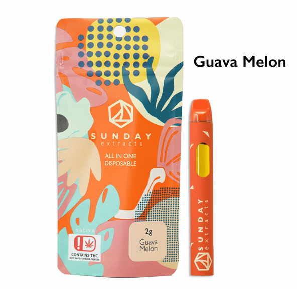 SUNDAY EXTRACTS GUAVA MELON DISPOSABLE 2G