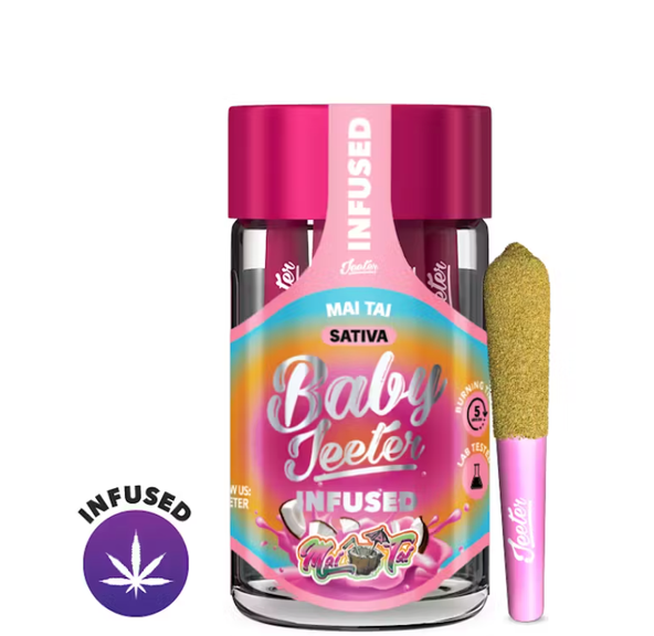 Baby Jeeter - 5 pack infused prerolls - Mai Tai (THC : 42.81 %)