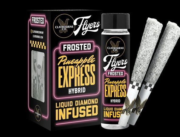 Claybourne Co. - Frosted Flyers - Pineapple Express - Infused Prerolls - 5pk - 2.5g - Hybrid
