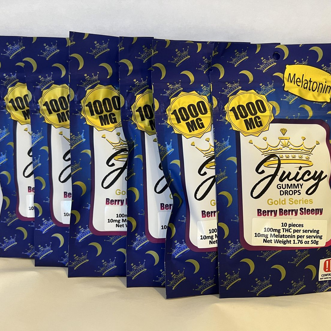 Juicy Gummy Drops-Gold Series -Berry Berry Sleepy 1000mg-10 count