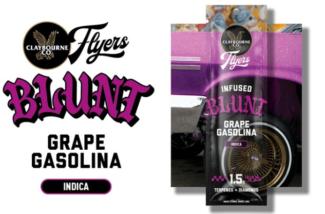 Claybourne Co. - Grape Gasolina - Infused Preroll Blunt - 1.5g - Indica