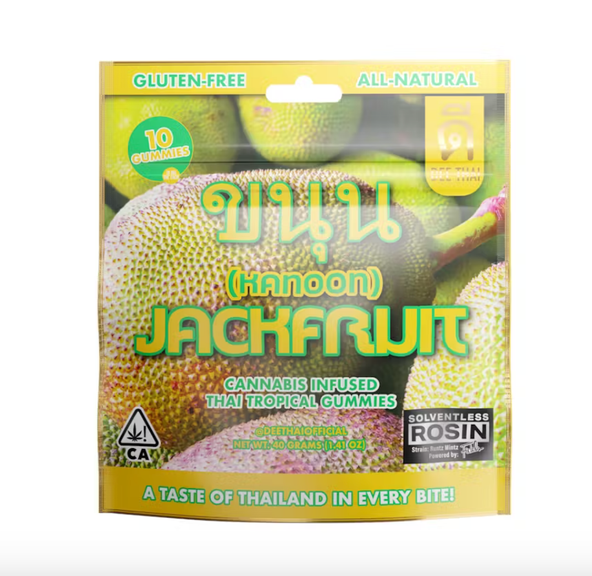 Dee Thai Solventless Hash Rosin 100MG Gummies Jackfruit