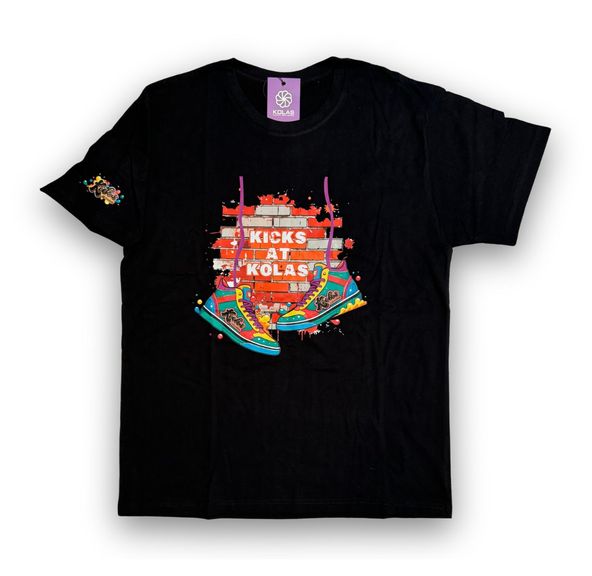 Kicks Branded T-Shirt Sneakers Black