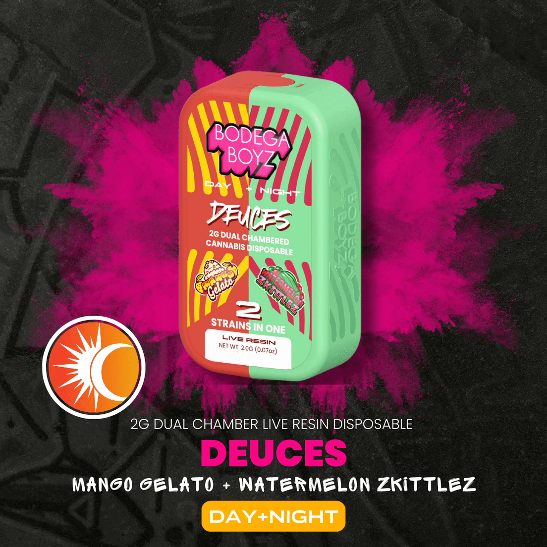 BODEGA BOYZ MANGO GELATO/WATERMELON ZKITTLEZ DUAL DISPOSABLE 2G