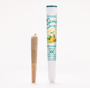 1 x 0.5g Infused Sticky Banger Pre-Roll Hybrid Melon Bar Medley by KushKraft