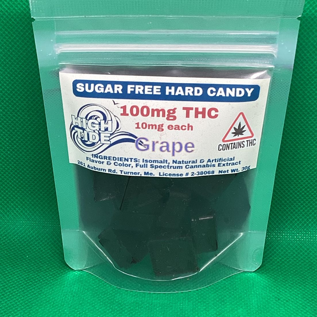 High Tide- Grape- Hard Candy- Sugar Free- 100mg