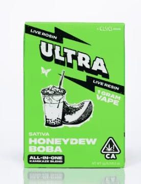 CLSICS Ultra - Honeydew Boba Live Rosin/Resin Cartridge (1g)