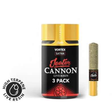 JEETER VORTEX 3PK CANNON INFUSED LIVE RESIN 1.5G SATIVA
