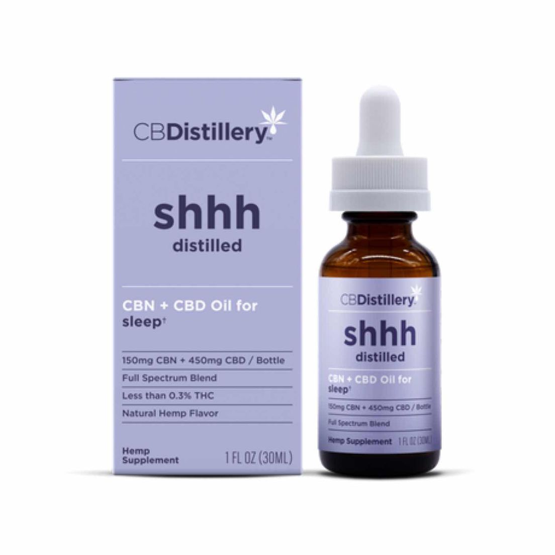 CBDISTILLERY SHHH SLEEP 150MG + 450MG CBN:CBD