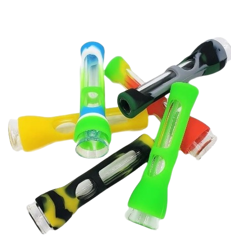 3.5" Flared Silicone Chillum | Assorted Colors