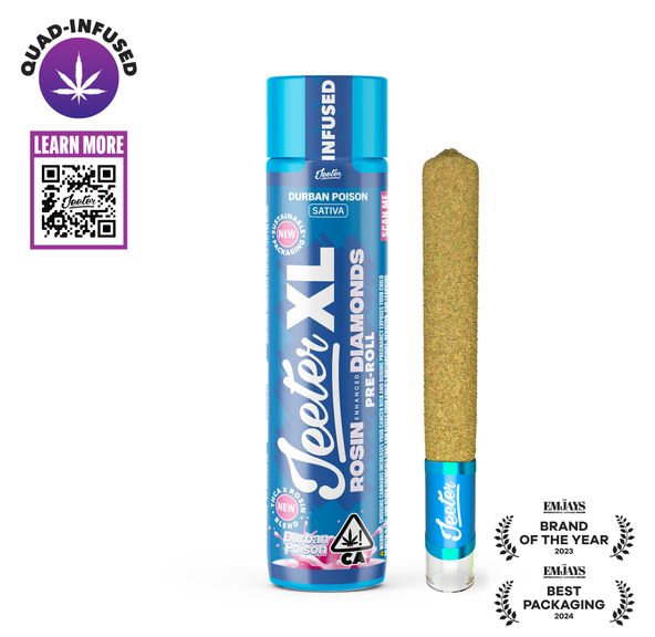 Jeeter | Quad Infused | Preroll | 2g XL | Durban Poison