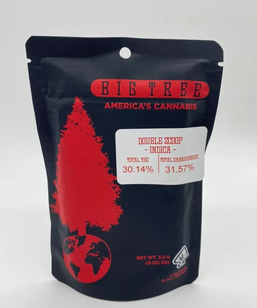 Double Scoop (indica) - 3.5g (5 pack) Blunts (THC 30%) Big Tree **Buy 2 for $50**