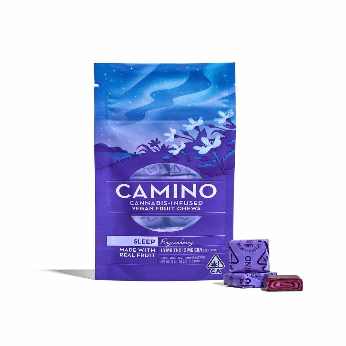 [Camino] CBN Vegan Fruit Chews - 100mg - Boysenberry Sleep (I)