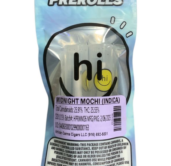 Hi Canna - Midnight Mochi 2pk Prerolls 1g