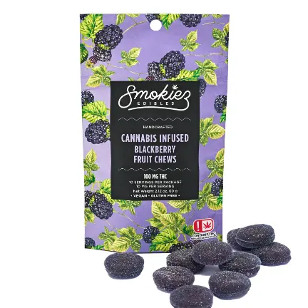 Blackberry Fruit Chews - 100 mg THC - OK 60.00 g