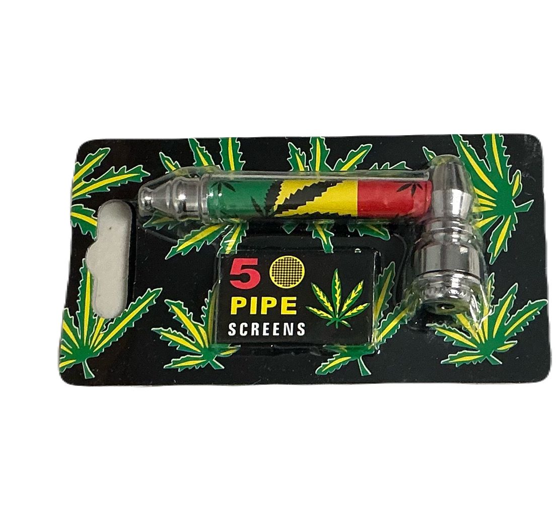 M2 3.5" Leaf Design Metal Pipe w/ Screen