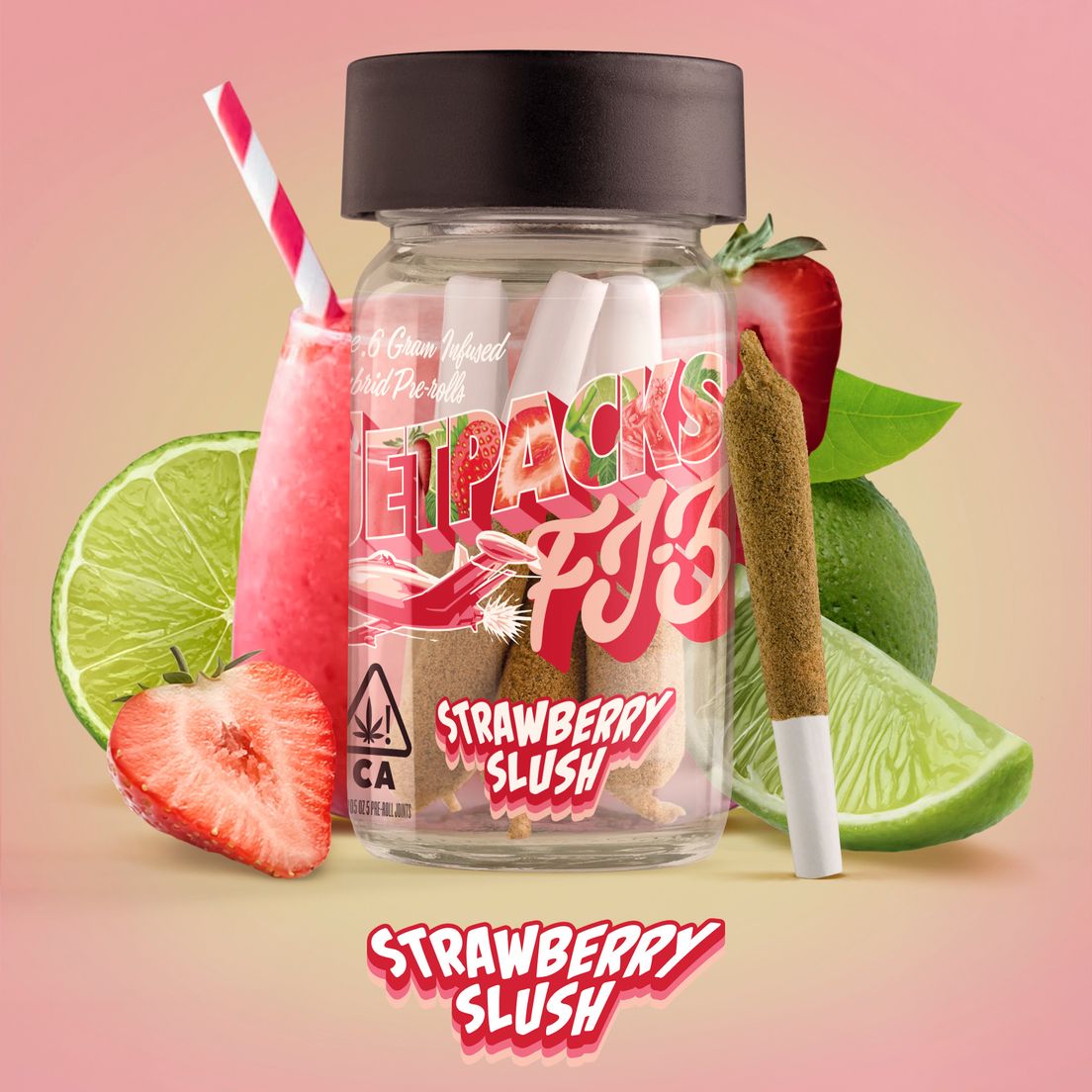 .6g Strawberry Slush Infused Pre Roll (5 Pack) - JETPACKS