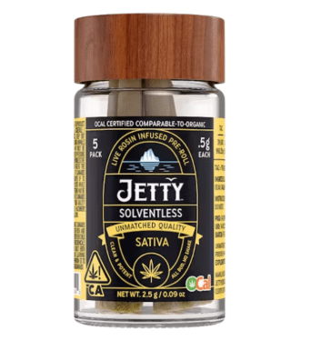Jetty Solventless Infused Pre-roll 5pk Tropicana Cookies x Garlic