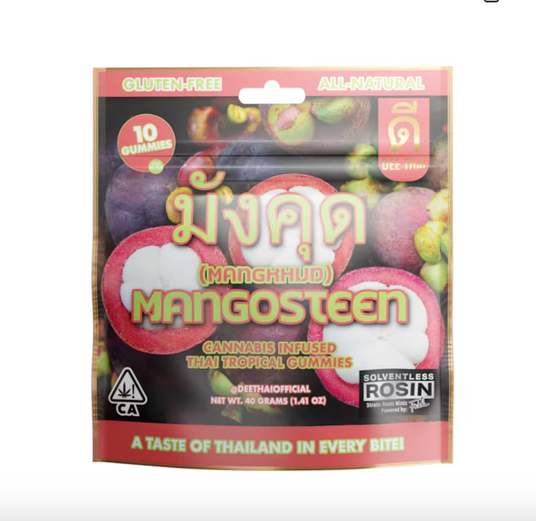 Dee Thai Solventless Hash Rosin 100MG Gummies Mangosteen