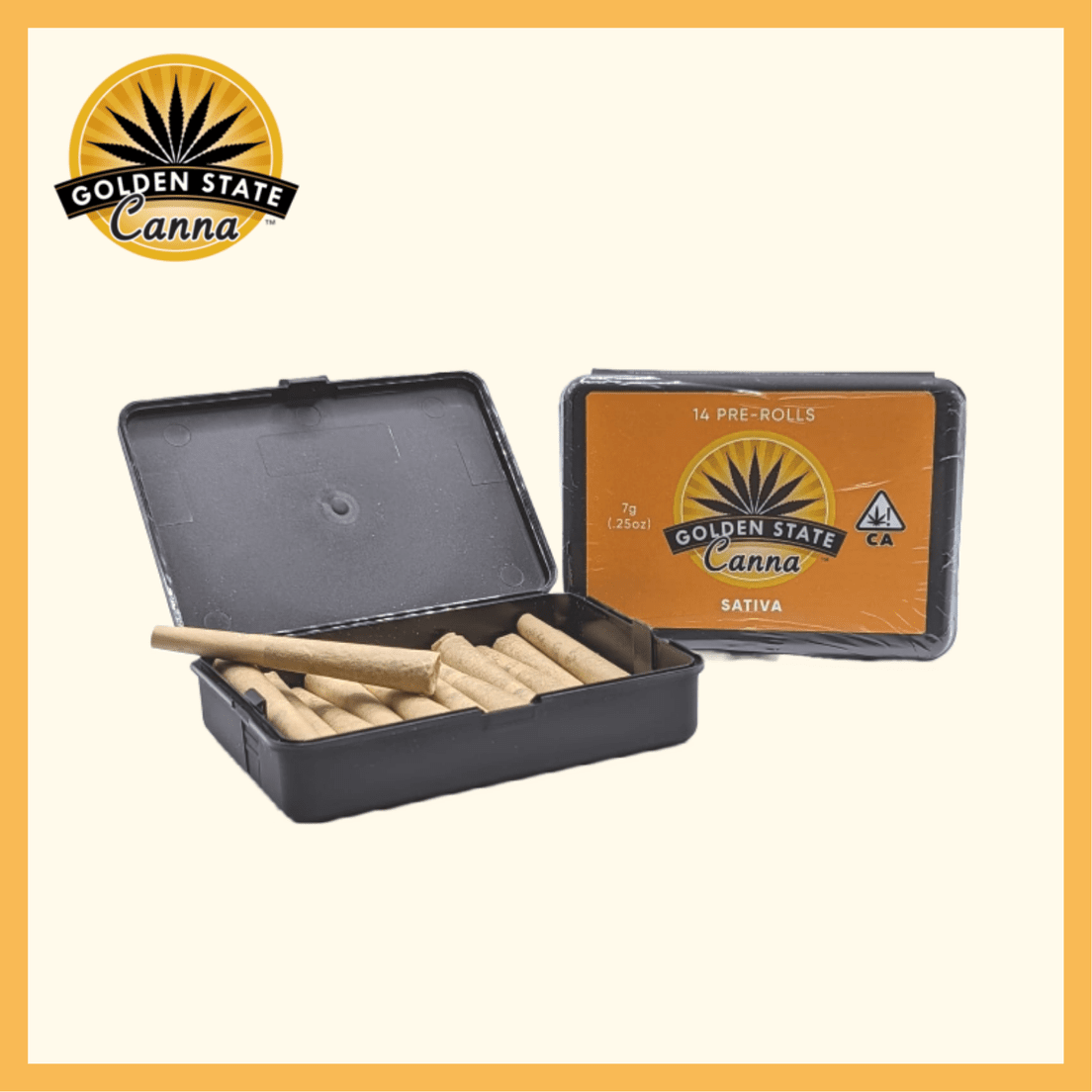 - Golden State Canna - Lemonade | 14pk Prerolls | 7g | THC 19%