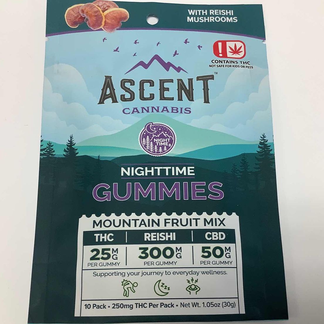 Ascent 25mg Gummies - Reishi