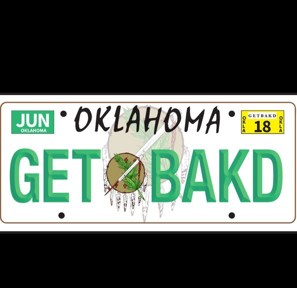 Bak'd Daily License Plate T-shirt (Black)