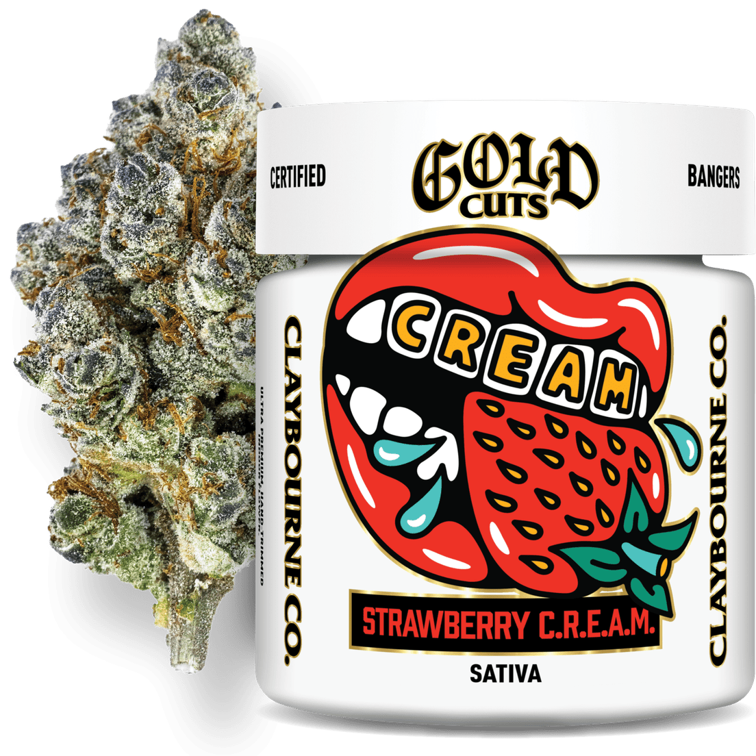 Claybourne Co. - Gold Cuts - 3.5g - Strawberry C.R.E.A.M.
