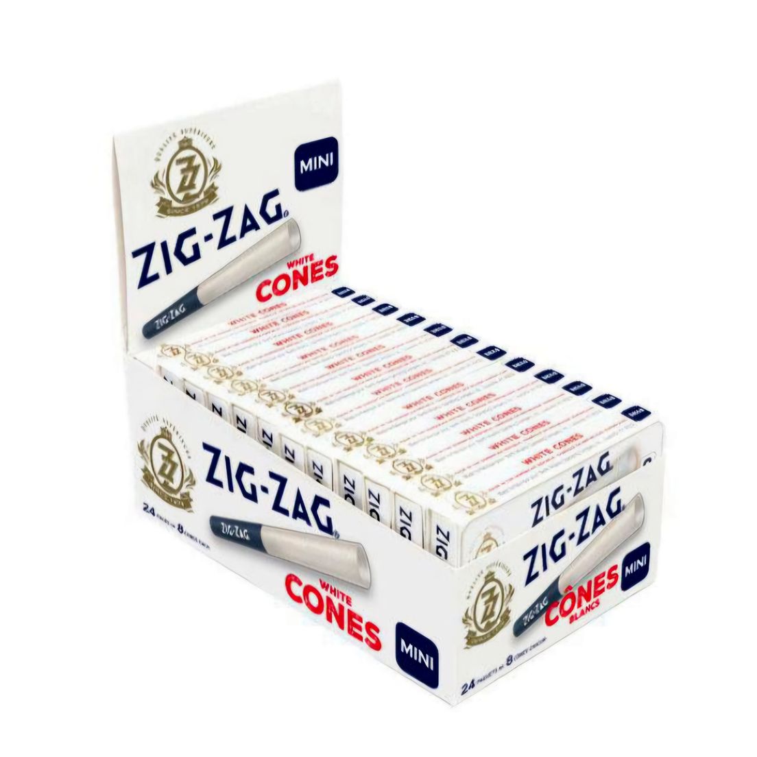 Zig Zag White Cones Mini (8 pack)