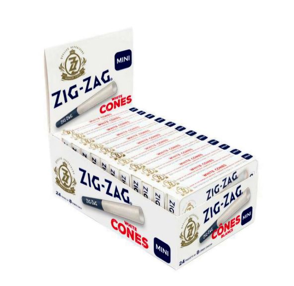 Zig Zag White Cones Mini (8 pack)