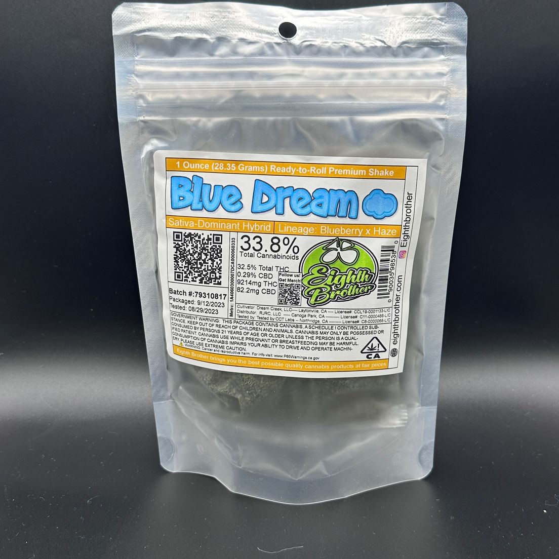 Blue Dream Shake Oz by Eighth Brother 28g THC 32.5%