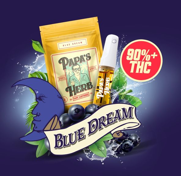 Papa's Herb - 1g Blue Dream Vape Cartridge 1g