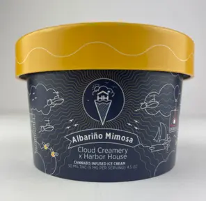Albariño Mimosa (GF) | 50mg Ice Cream (4.5oz) | Harbor House x Cloud Creamery